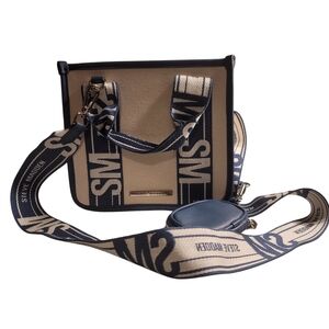 Steve Madden BWebber Blue and Beige Women's Bag